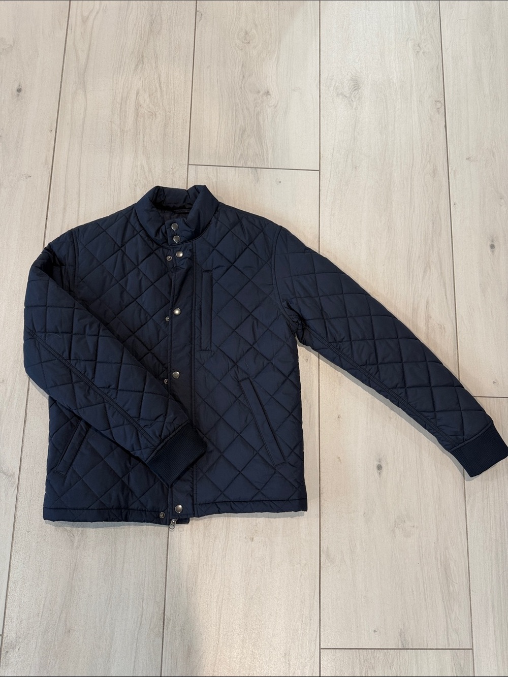 Banana Republic Men's Quilted Navy Diamond Puffer Jacket